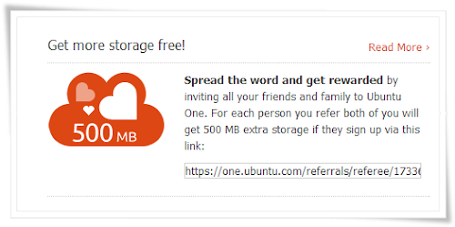 Ubuntu One referral 