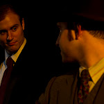 The Water Engine: An American Fable, by David Mamet. Directed by Brian Golden. October 28 - December 19. (l to r) Travis Williams, George Zerante. Photo Credit: Amanda Clifford