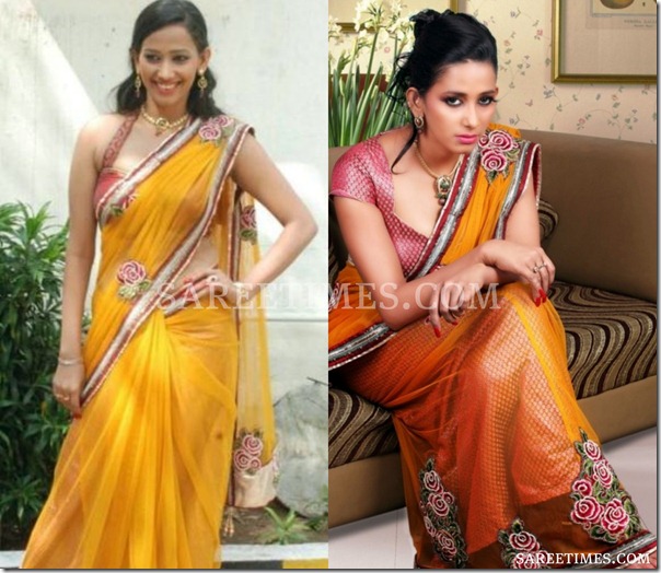 Sanjana_Singh_Yellow_Shimmer_Saree