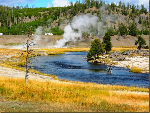 Madison River flyfishermen near the Lower Geyser Basin