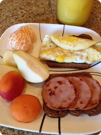 breakfast sandwich Canadian Bacon sandwich