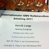 20. Internationaler OMV Halbmarathon Altötting 04.09.2011
