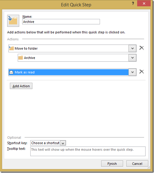 outlook 2013 archive