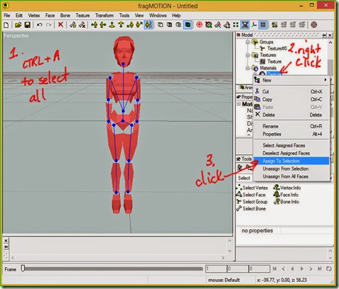 Assign material to selected faces Assign material to selected faces