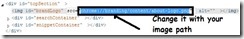 change image path in code