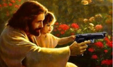 c0 Jesus and child with gun