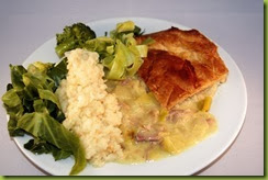 Ham leek and cider pie