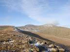 From Rhiq yr Ysgyfarnog with Corn Du in centre and Pen y Fan on right