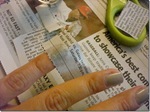 新聞転写ネイル Newspaper nail art
