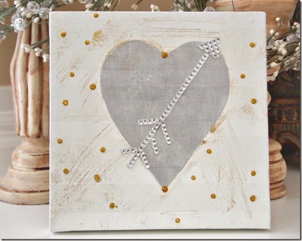 Valentine Canvas Bling Arrow