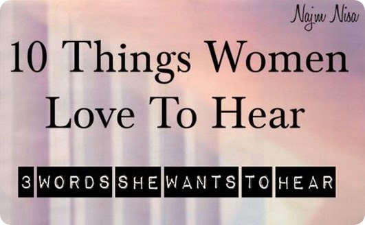 things women love to hear