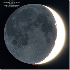 26 January 2012 Earthshine