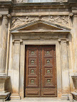 A door into the palace of Charles V in the Alhambra.