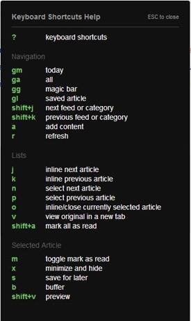 FEEDLY-KEYBORAD-SHORCUT FEEDLY-KEYBORAD-SHORCUT