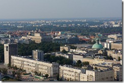 View from 30th floor of the Palace of Culture and Science, Warsaw