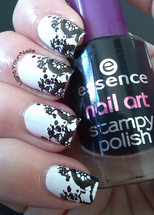 black and white stamping nail art black and white stamping nail art