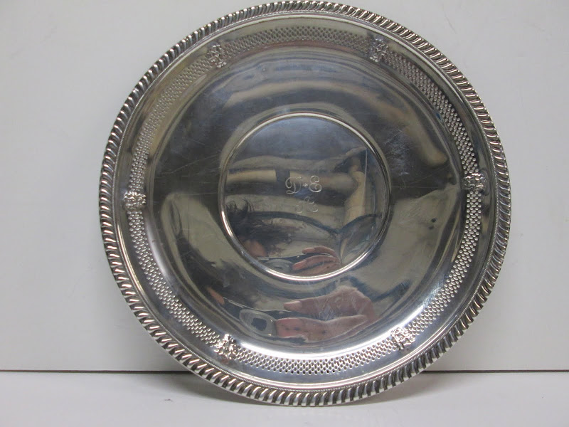 B&M Sterling Monogrammed Plate