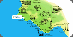 cilento mapa