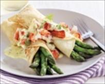 Asparagus Lobster Crepes Asparagus Lobster Crepes