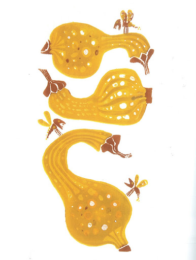 The bugs in this print looks like they are about to devour these summer squash. Summer Squash Silkscreen print circa 1972. The bugs in this print looks like they are about to devour these summer squash. Summer Squash Silkscreen print circa 1972.