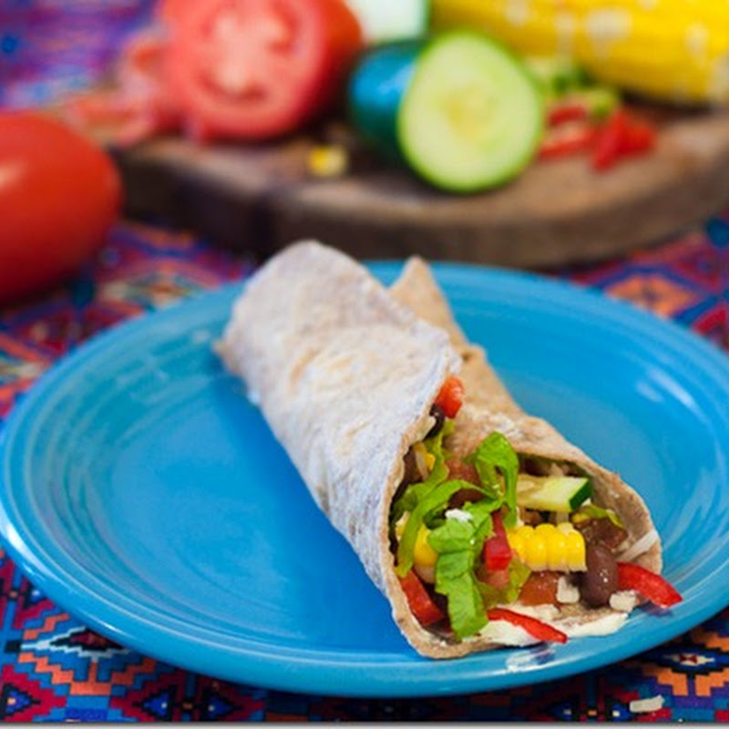 Corn and bean wraps