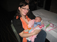 Cora's first sci-fi convention!  Her shirt says 