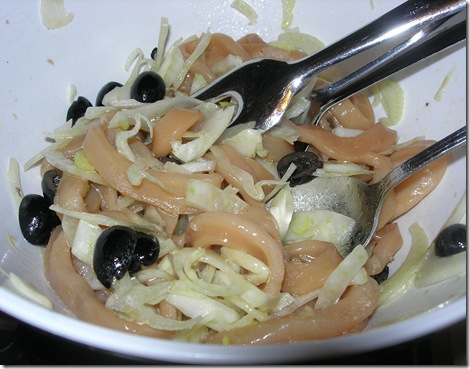 insalata totani olive finocchi