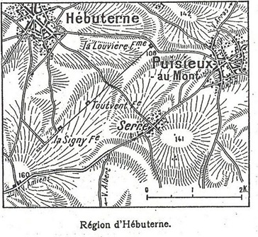 Le 12 juin 1915, le journal "L'illustration" publie un article sur la bataille d'Hbuterne avec une carte o l'on remarque les fermes de La Signy et de Touvent Le 12 juin 1915, le journal "L'illustration" publie un article sur la bataille d'Hbuterne avec une carte o l'on remarque les fermes de La Signy et de Touvent