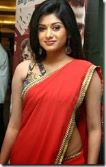 Oviya Hot Photos in Red Saree @ Madha Yaanai Koottam Audio Launch