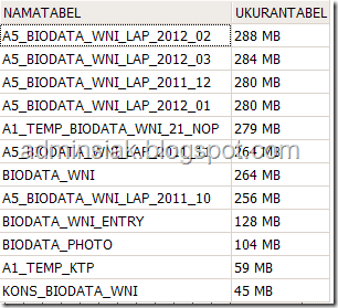 ukuran tabel siak depdagri