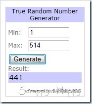 Giveaway winner