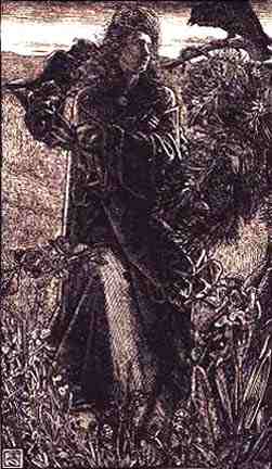 A Seeress And Her Ravens, Asatru Gods And Heroes