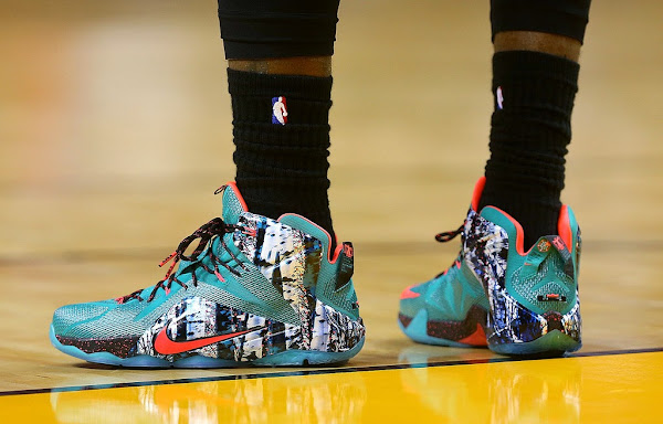 LBJ Wears 8220Christmas8221 Nike LeBron 12 in His Return to Miami