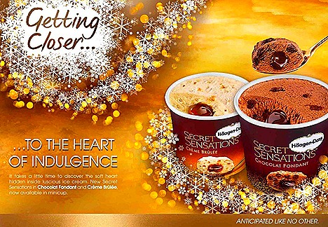 Haagen-Dazs Secret Sensations Chocolat Fondant and  Crème Brulee  ice cream