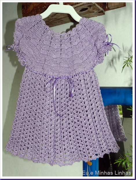 Vestido em Crochê para Meninas 1 Vestido em Crochê para Meninas 1