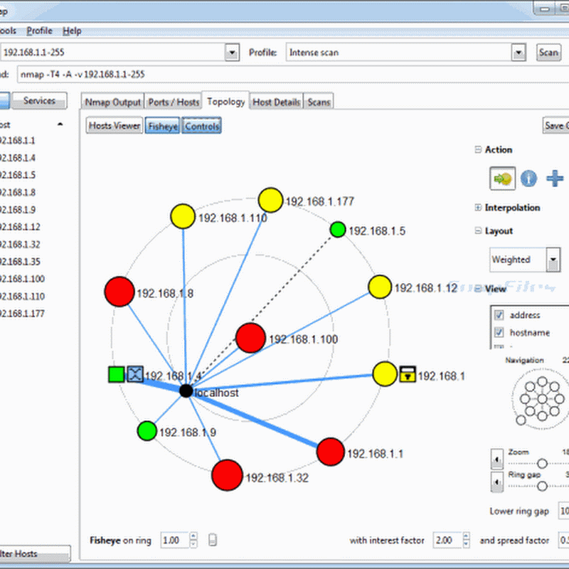 Nmap is a free and open source utility for network discovery and security auditing.