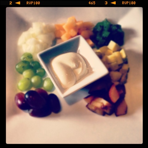 #170 - breakfast platter of fruit and yoghurt at Fairlawns Hotel and Spa