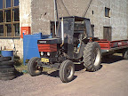 Tractor in back yard Tractor in back yard