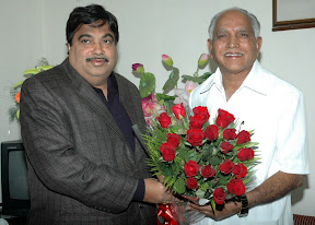 With BJP National President Sri Nitin Gadkari at New Delhi