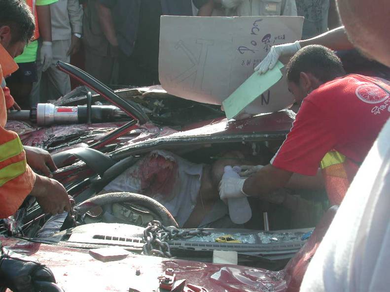 NEVER EVER DRIVE CLOSE TO CONTAINERS