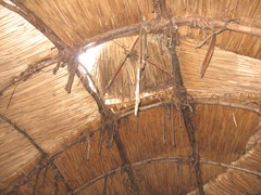 Plimoth Plant indian smoke hole in house Plimoth Plant indian smoke hole in house