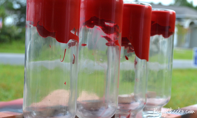 Reuse Glass Bottles into Halloween Bite Decor!