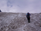 Just before putting on crampons.