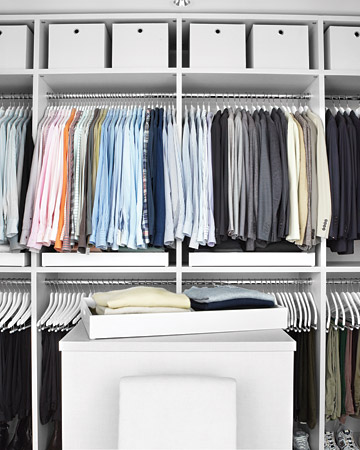 How you arrange items is just as important as the architecture of the closet itself.