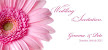 Pale Pink Gerbera 2 Folded Wedding Invitation