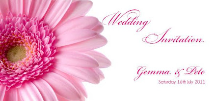 Pale Pink Gerbera 2 Folded Wedding Invitation