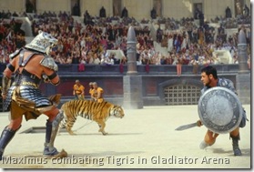 Maximus combating Tigris in Gladiator Arena