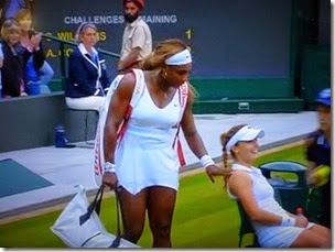 Serena and Cornet after the match Serena and Cornet after the match