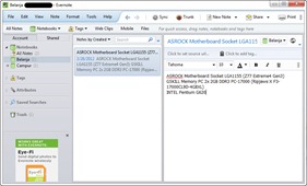Tampilan aplikasi Evernote di komputer desktop