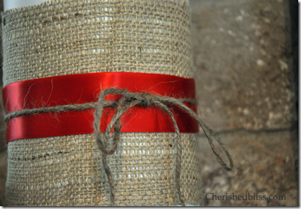 Burlap Vase